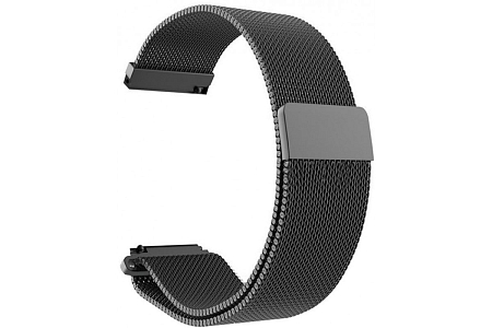 Миланский сетчатый браслет для Amazfit Bip Metal Black (Магнитный замок)