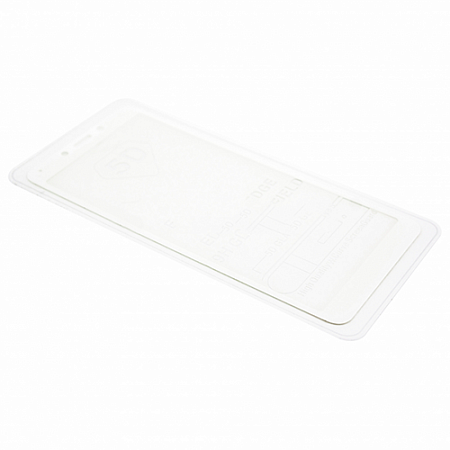 Защитное стекло BoraSCO Full Cover+Full Glue для Mi A2/6X Белая рамка