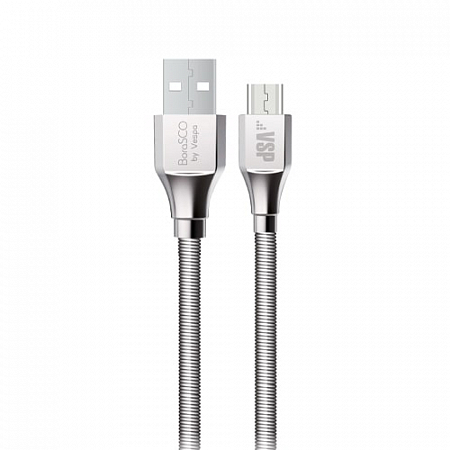 Дата-кабель USB - micro USB, 3А, 1м, в металлической оплетке BoraSCO VSP