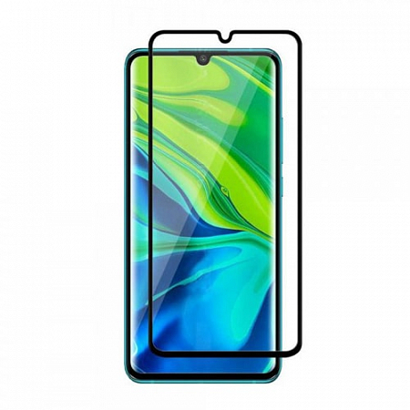 Закаленное стекло Full Screen+Full Glue DF для Redmi Note 9T Черная рамка