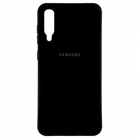 Накладка Silicone Case для Samsung A50 (Черный)