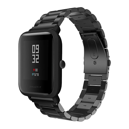 Стальной браслет для Amazfit Bip Metal Black